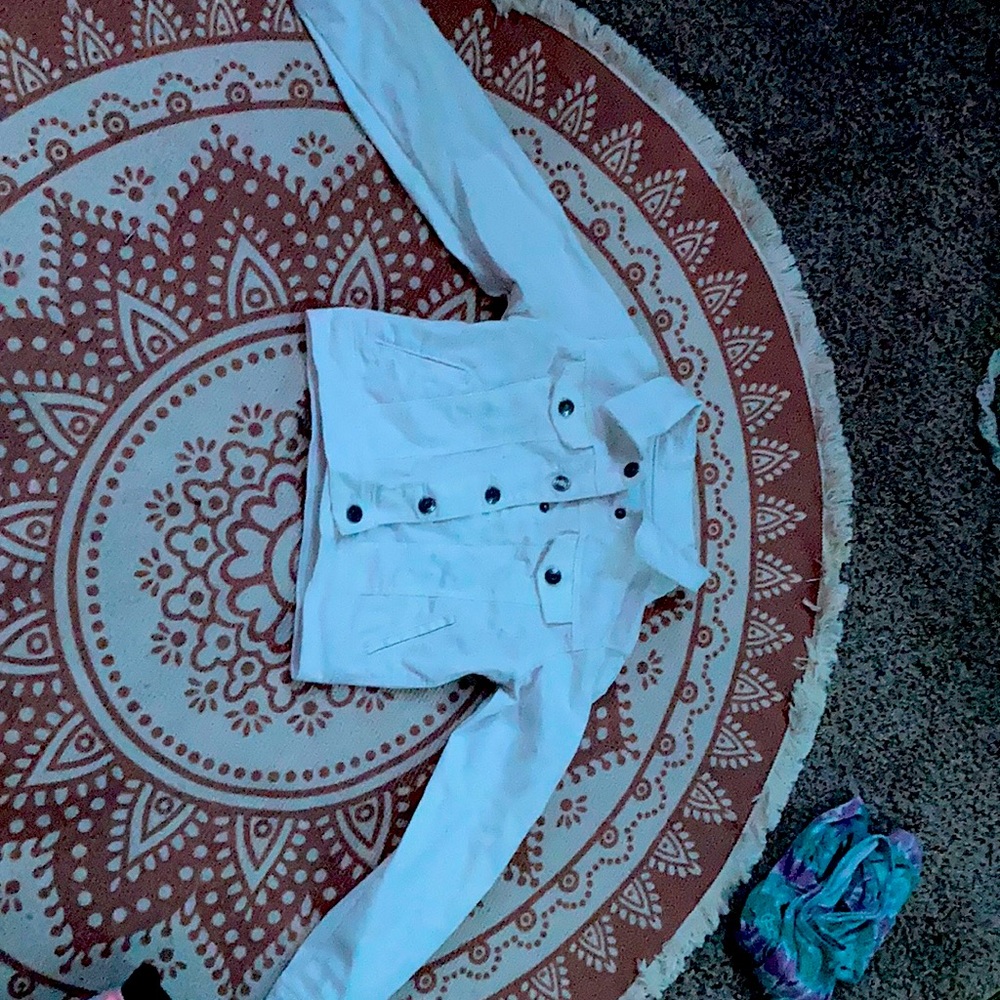 Kids 7/8 white denim jacket